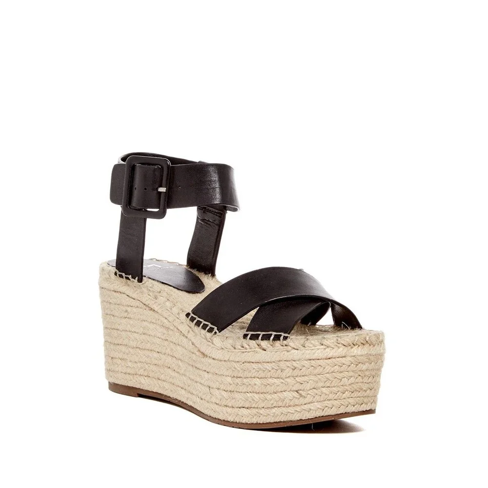 NWOB Marc Fisher Randall Platform Wedge Leather Sandal